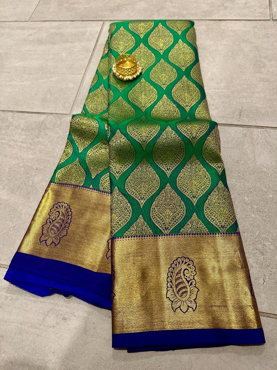 Silk mark pure kanjivaram silk saree | wedding saree | kanchi pattu sarees online shopping usa | kanchipuram silk saree online | green saree