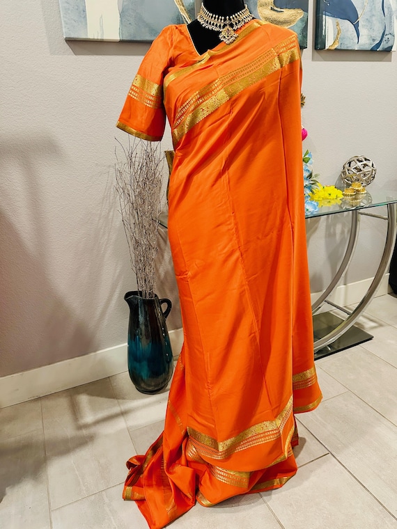 Size 36 - 44 inches stitched blouse | Silk mark certified mysore silk saree | mysore silk sarees online shopping usa | pure mysore silk sari