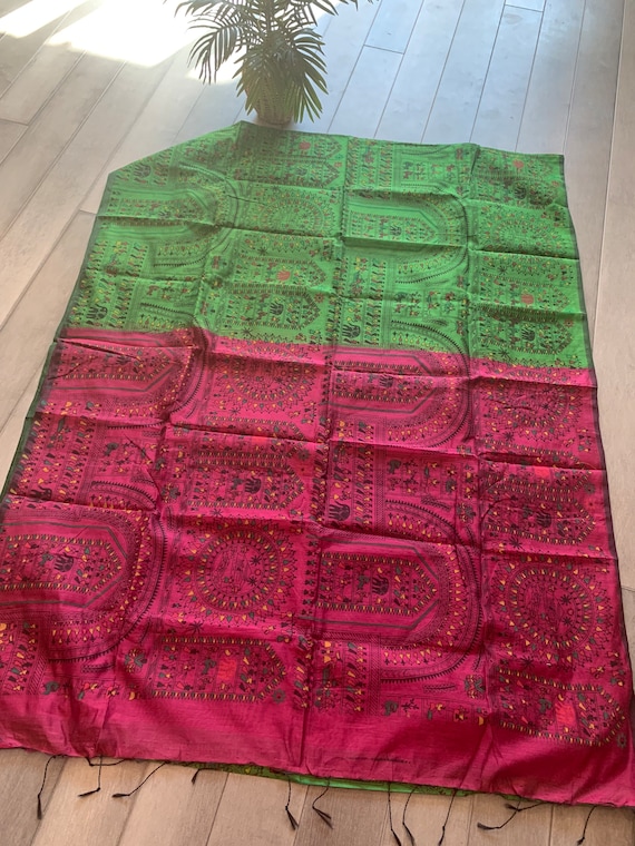 Exclusive Silk Cotton Sarees with Madhubani Prints