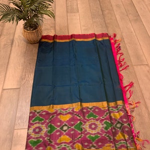 Pure Uppada Silk Saree with Pochampally Border | Pure uppada silk sarees online shopping usa | uppada pattu saree | ikkat saree | silk saree