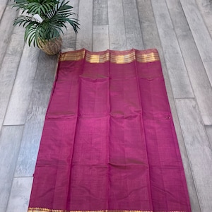 Exquisite Raw Silk Saree in Unique Mauve with Chit Pallu