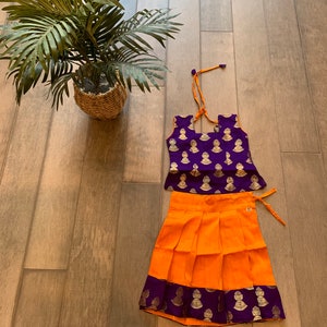 Grand Lehenga and Blouse Set for Girl Kids - 2 to 3 years old