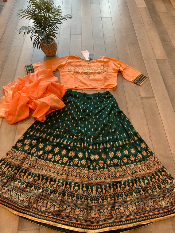 Beautiful Embroidered Crop Top Lehenga Set