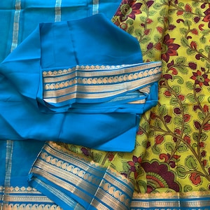 Silk Mark Certified Pure Mysore Silk Saree in Kalamkari