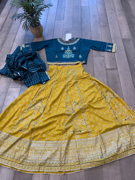 Beautiful Embroidered Crop Top Lehenga Set