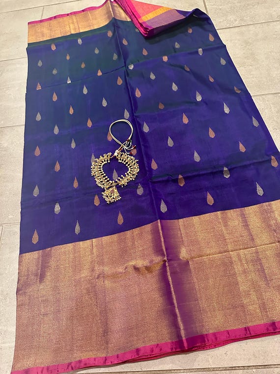 Pure, handwoven uppada silk saree with big tissue border | off white uppada silk saree | pure uppada pattu | pattu saree online shopping usa