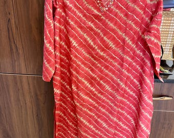 Size XL - XXL | Kurti with digital leheriya prints | casual kurtis online shopping usa | indian kurtis online | leheriya kurti | indian dres