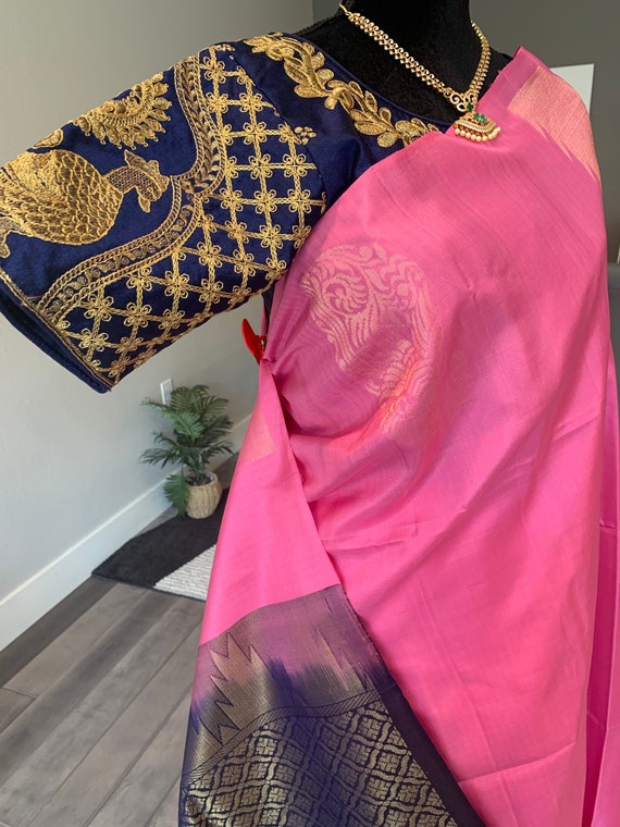 Silk Mark Certified Kanchi Silk Saree in Pleasant Pink | kanchi pattu sarees | kanchipuram sarees