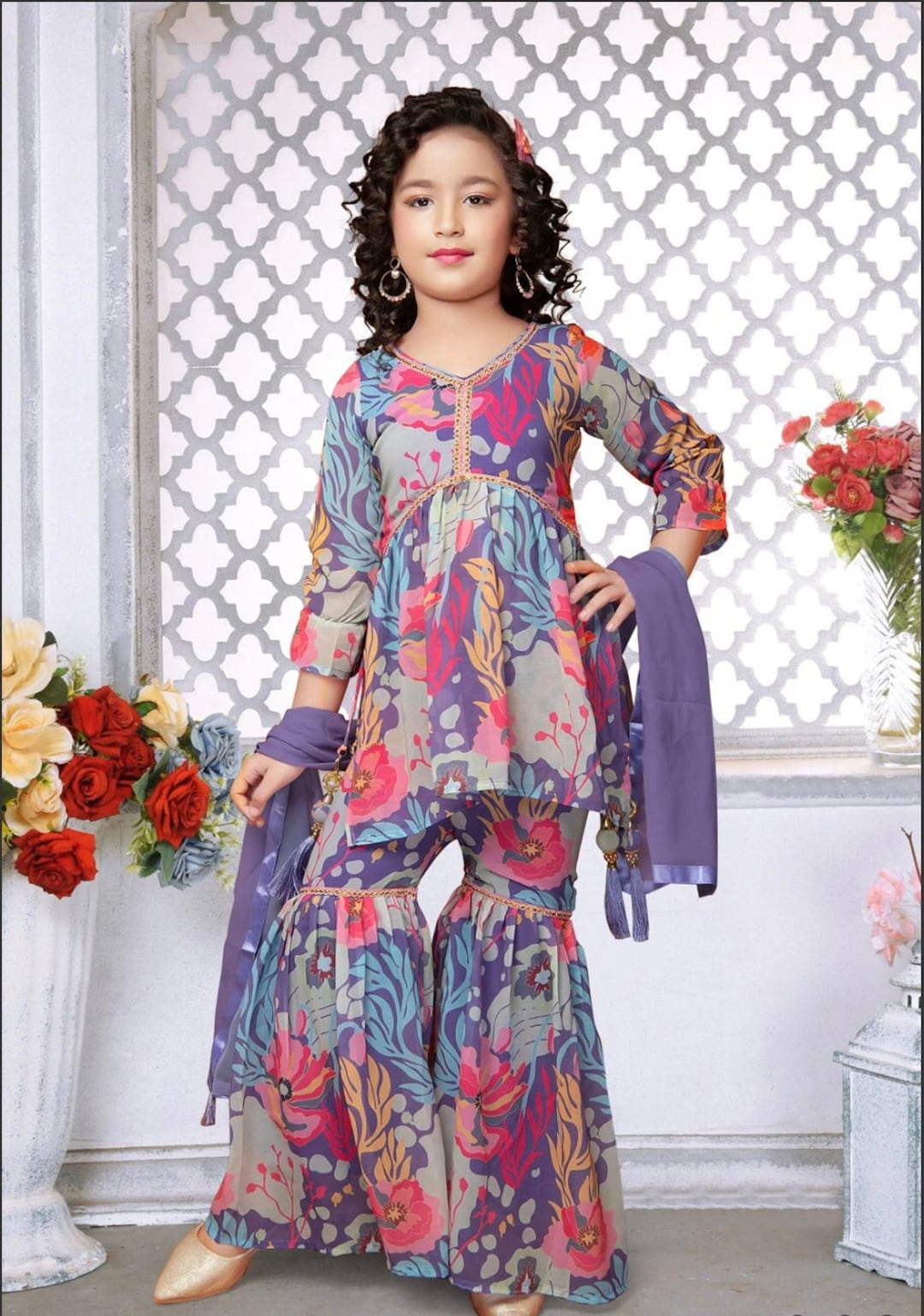 Ages 14 16 Year Girls Sharara Set With Alia Cut Peplum Top Alia Cut ages-14-16-year-girls-sharara-set-with-alia-cut-peplum-top-alia-cut