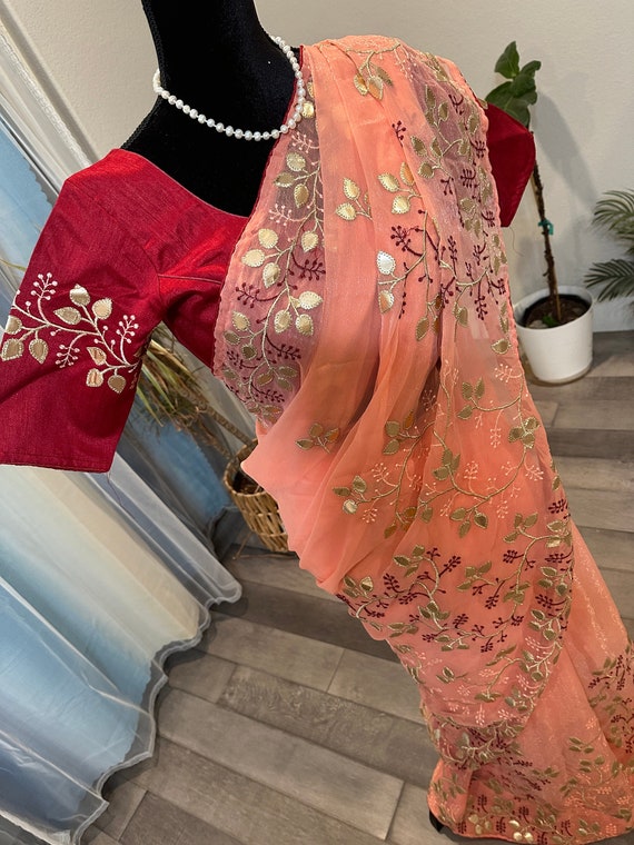 Chiffon sarees party wear hot sale