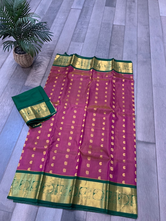 Grand, silk mark certified kanchi pattu saree with Beautiful Mango Border | kanchi pattu online | kanchipuram pattu