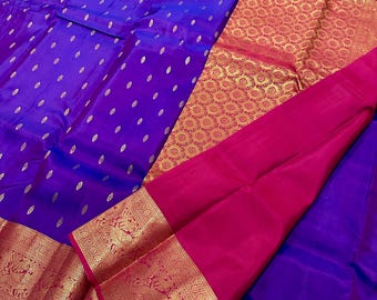 Zijdemerk gecertificeerde, pure kanjivaram zijden sari | kanchi pattu sari's online winkelen verenigde staten | pure kanjeevaram-zijden sari's | Indiaas etnisch