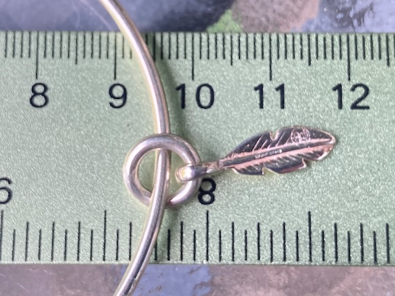 Vintage, solid sterling silver bangle, with float… - image 6