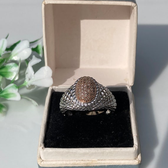 Vintage, solid Sterling silver statement ring wit… - image 7