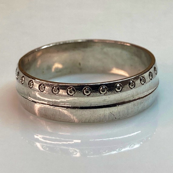 Vintage, extra large, solid Sterling silver stack… - image 1
