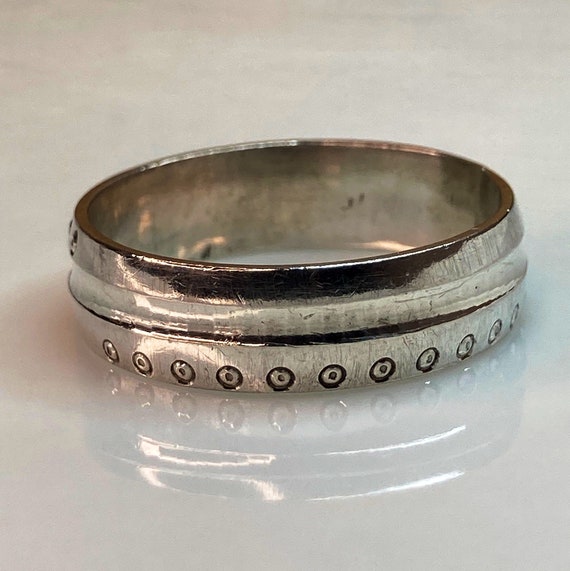 Vintage, extra large, solid Sterling silver stack… - image 2