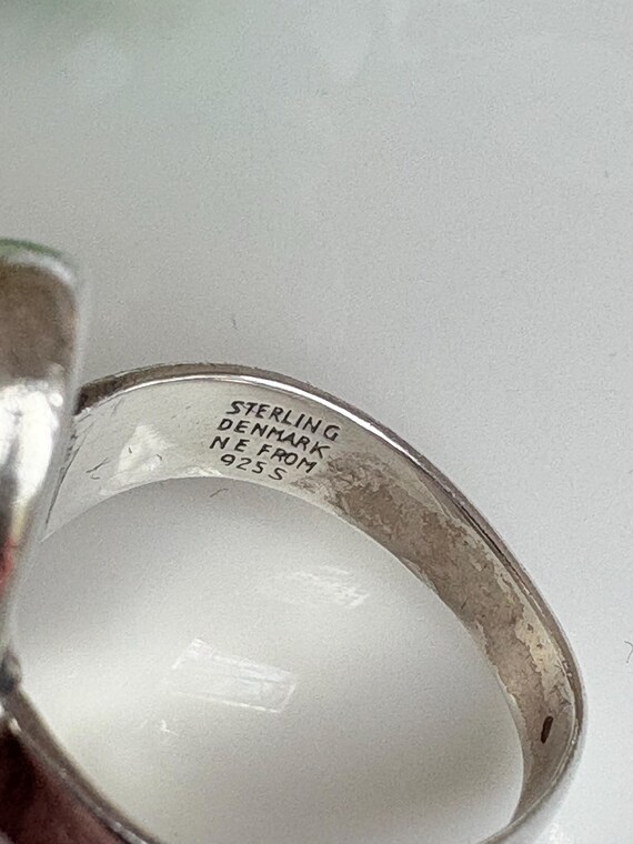 Vintage, N.E. From solid Sterling Silver ring wit… - image 18