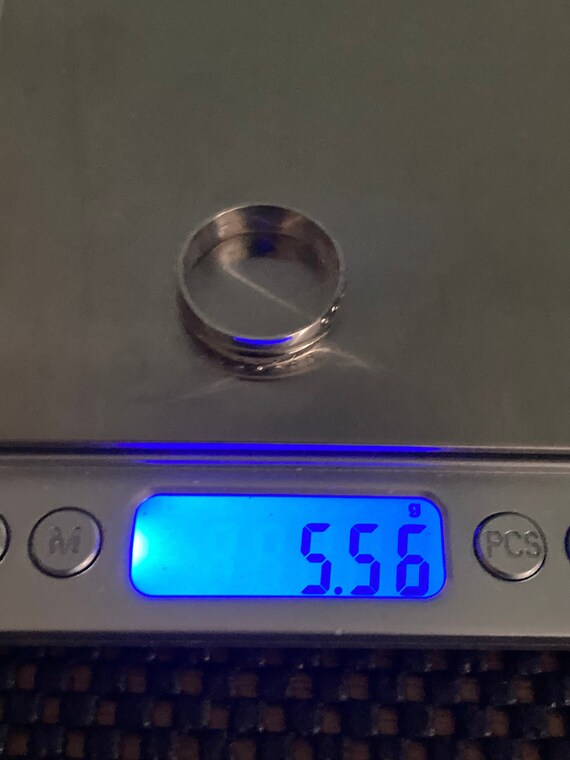 Vintage, extra large, solid Sterling silver stack… - image 5