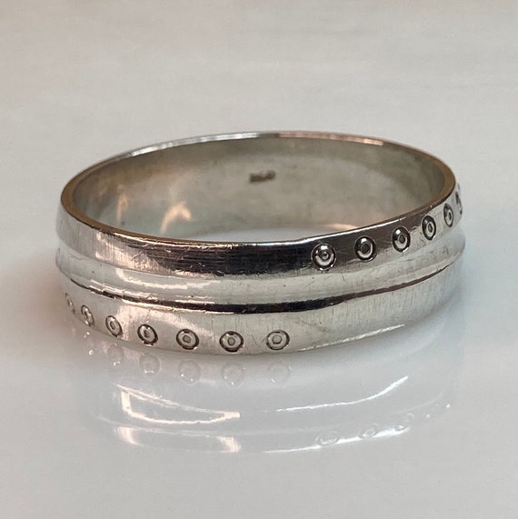 Vintage, extra large, solid Sterling silver stack… - image 8