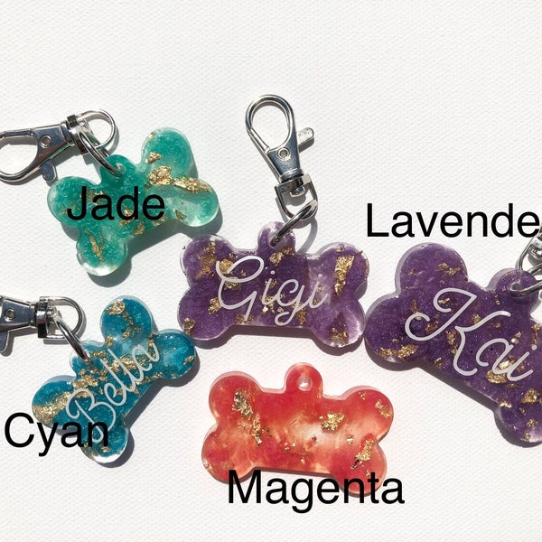 Customisable Resin Keychain - Pet Keychain- Pet Lover Key Ring- Dog Tag - Personalised Dog Collar With Name - Pet Accessories