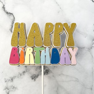 Happy Birthday Tortenstecker - Happy Birthday Tortendeko - Deko Torte