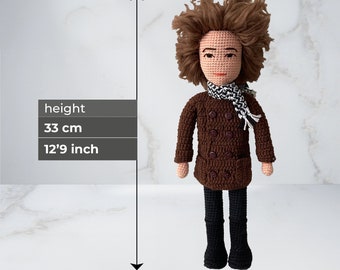 Bob Dylan Crochet Doll - Handcrafted Amigurumi Figure