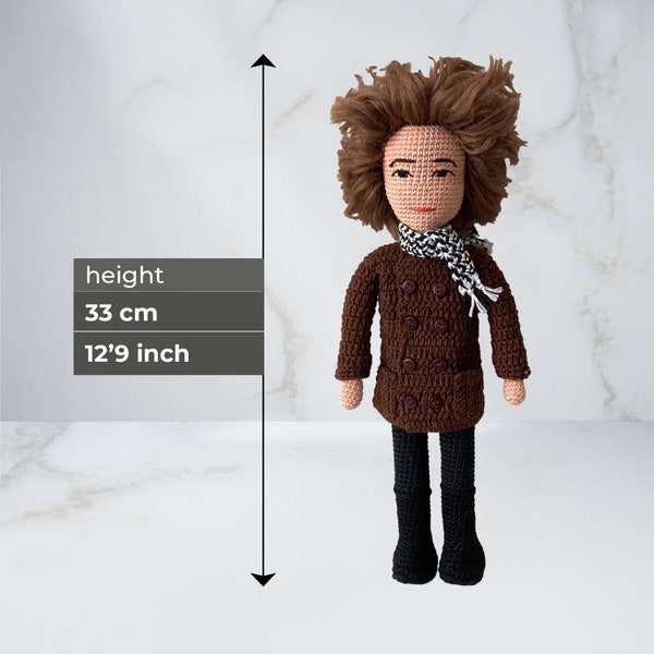 Bob Dylan Crochet Doll - Handcrafted Amigurumi Figure
