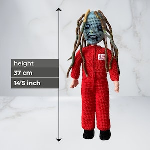 Slipknot Corey Inspired Tribute Doll - Customizable Posable Handmade Slipknot Inspired Amigurumi Tribute
