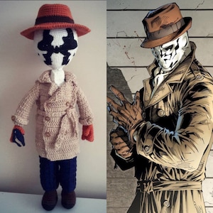 Rorschach Handmade Crochet Doll Action Figure Amigurumi