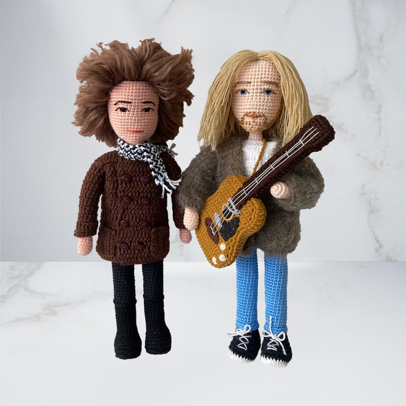 Bob Dylan Crochet Doll Handcrafted Amigurumi Figure zdjęcie 6