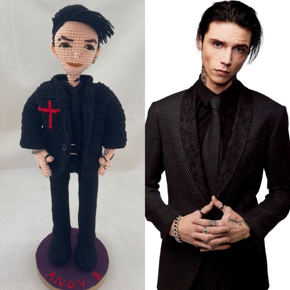 Andy Biersack Crochet Doll: Black Veil Brides Fan Gift - Etsy