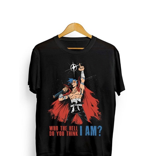 Kamina Tengen Toppa Gurren Lagann New T-Shirt Aesthetic, Manga Tee, Japanese Movie, Shounen, Kamina Tee, Simon, Yoko, Mecha, Anime Shirt