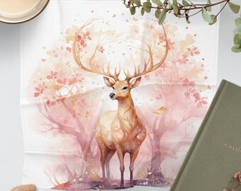 Mystical Deer Spirit Animal Tarot Cloth: Celestial Witchcraft Altar (22"x22")