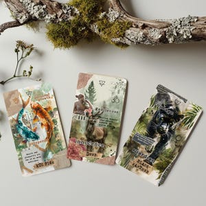 Plakboek met dierengeesten orakelspel // geestdier, dierengidsen, tarotkaartspel, dierentarotkaarten met digitale gids, tarotliefhebber