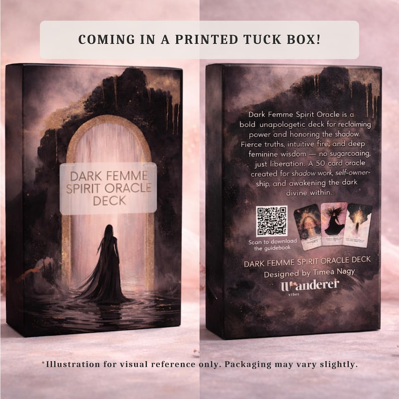 Dark Femme Spirit Oracle Deck with Reiki attunement and activation: Shadow Work, Divine Dark Feminine Energy (Digital Guidebook) image 10