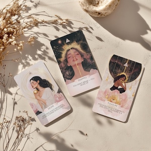 Baraja de oráculo del espíritu de la mujer oscura // baraja de tarot, energía femenina oscura divina, diosa interior, cartas de autorreflexión, baraja con guía digital
