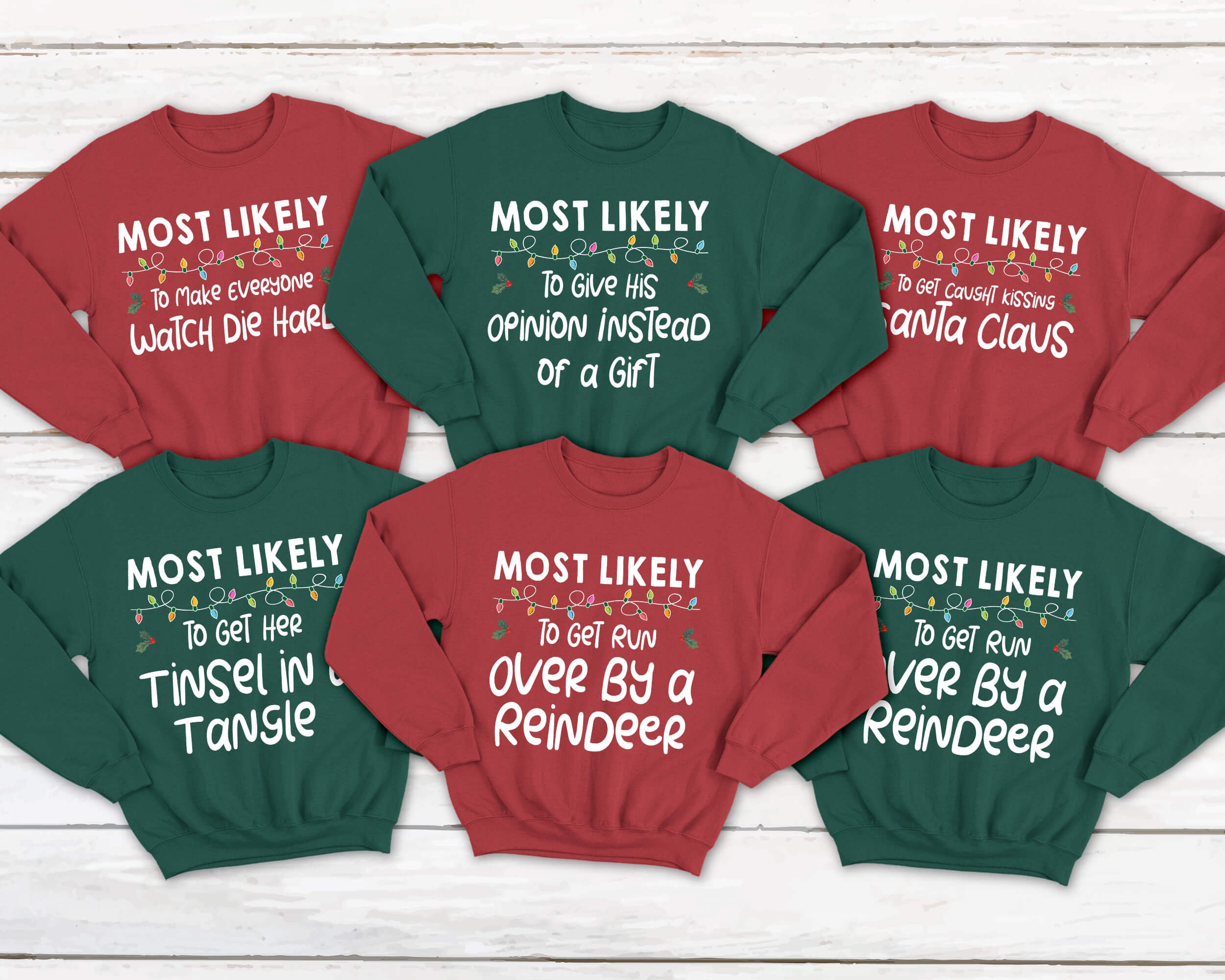 Matching Family Christmas Shirts Most Likely to Superlative Etsy UK