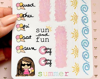 Hello Summer weekly stickers
