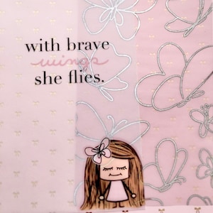 Butterfly foiled vellum inserts