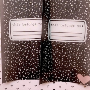 Composition book vellum insert