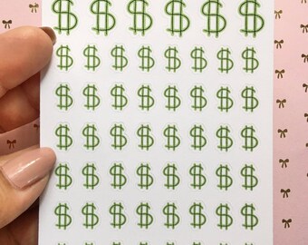Pegatinas con símbolos de dinero