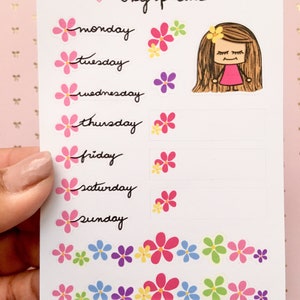Bright floral functional stickers