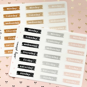 Days of the week stickers 3