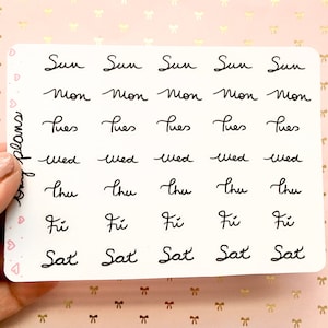 Days of the week stickers 1