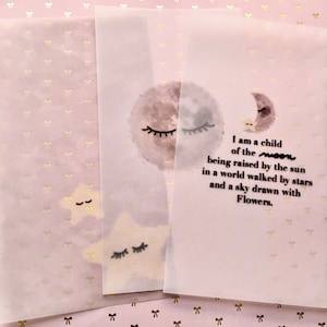 Moon theme vellum inserts