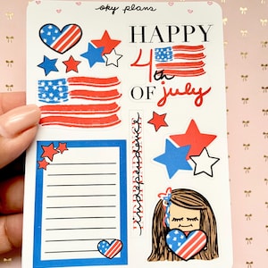 Decostickers van Fourth of July