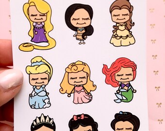 PRINTABLE Cute PRINCESS STICKERS, Princess Anna Stickers, Mulan ...