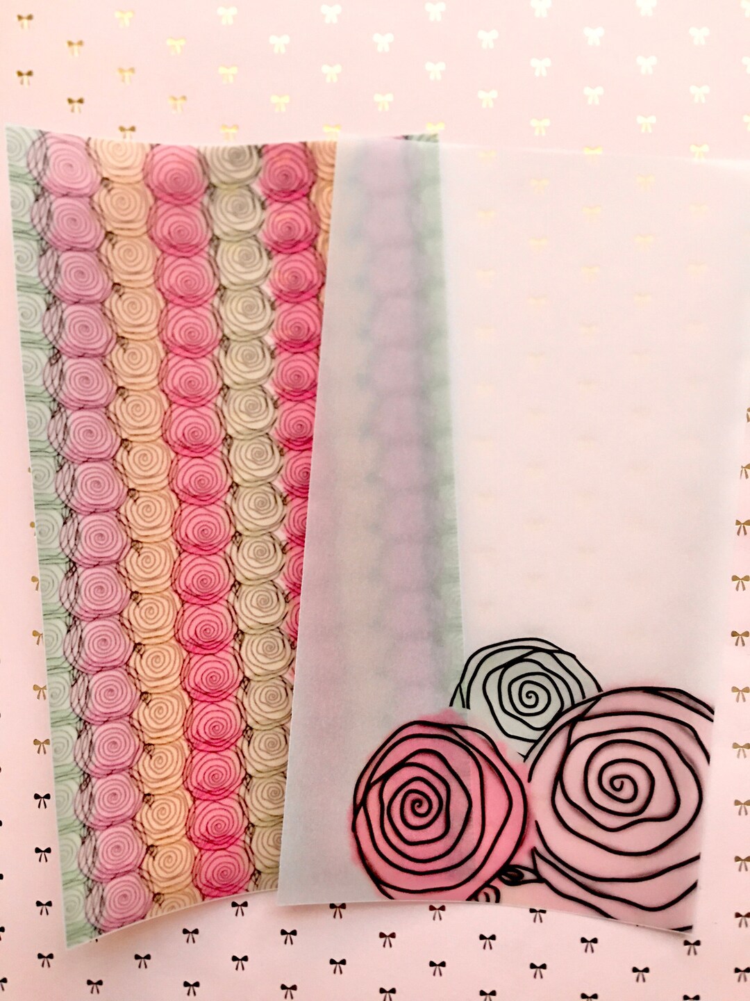 Spring Floral Design Vellum Inserts Etsy