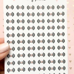 Dumbbell stickers