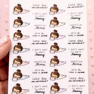 Lazy day stickers